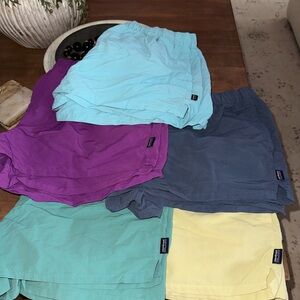 Patagonia Shorts in Purple, Blue, and Yellow